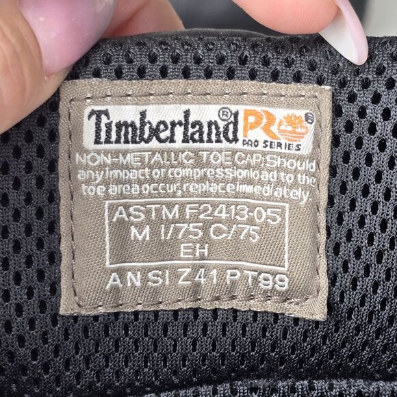 Timberland PRO Series Mens Black Leather Safety Work Boots Oil & Slip Resistant - Picture 6 of 12